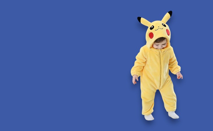 Pikachu plush baby onesie